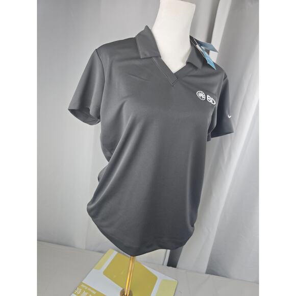 Nike Golf Dri-FIT Polo Shirt Women's Medium Performance Top Gray Logo - Picture 3 of 10